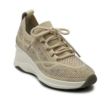 Кроссовки Francesco V бежевые текстильные со стразами - фото 2, T195 FV BEIGE