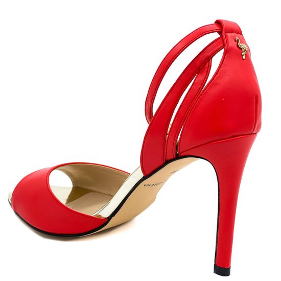 Босоножки Pacomena красные кожаные - фото 3, 