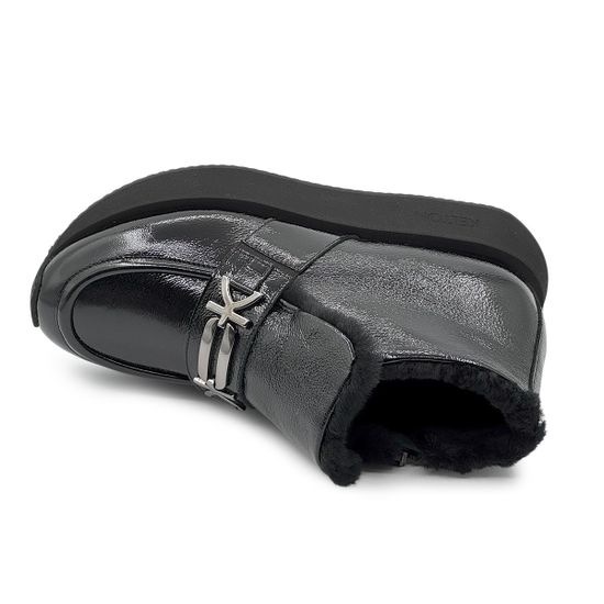 Ботинки KELTON черные из кожи наплак на меху - фото 5, AM5705M KEL NERO