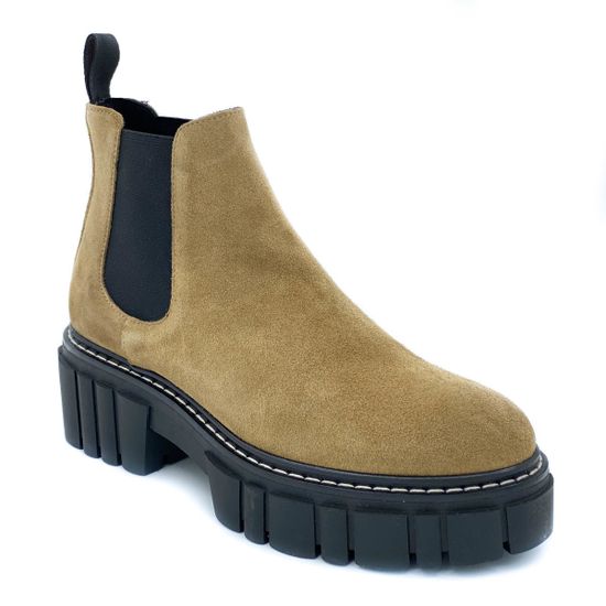 Ботинки Mimmu бежевые замшевые демисезонные - фото 2, E502E1 MIM CUOIO