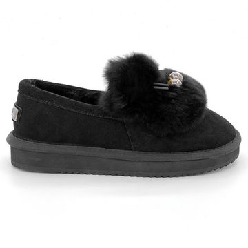 Полуботинки Lab Milano черные замшевые МЕХ - фото 1, M12208 LAB NERO