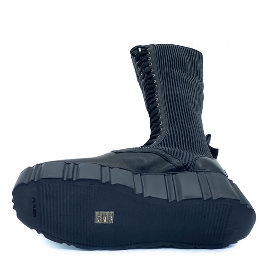 Сапоги 7AM черные кожаные демисезонные голенище выполнено из кожи-стрейч - фото 4, AM21927 7AM