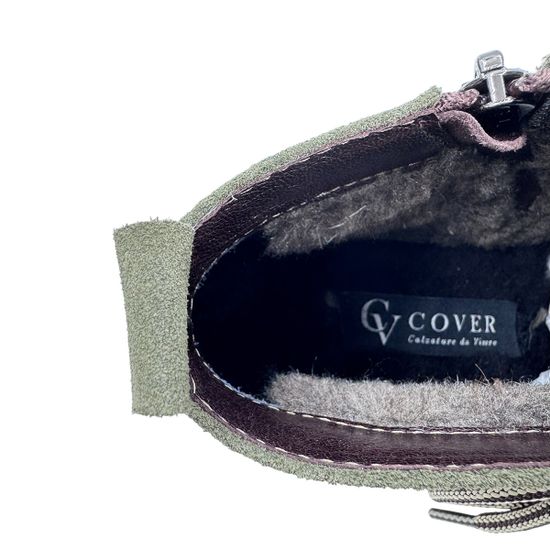 Ботинки CV COVER замшевые на шерсти в цвете хаки - фото 7, 0188-2151 COV HAKI