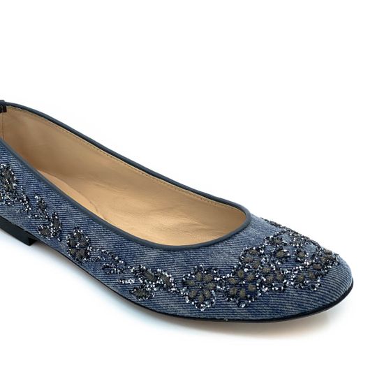 Балетки Baldinini синие джинсовые - фото 5, 