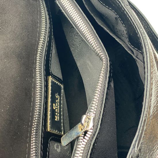 Сумка Marina Creazioni черная из стеганой лакированной кожи - фото 5, B6714  MC NERO LAK