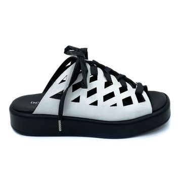 Сабо Donna Soft черно-белые кожаные - фото 1, MOT2036 DS