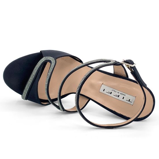 Босоножки Tiffi черные текстильные - фото 5, 