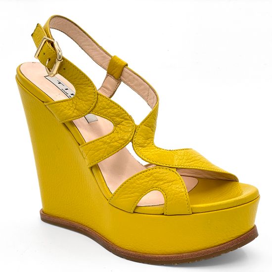Босоножки Tiffi желтые кожаные - фото 2, 453/Z90G TI