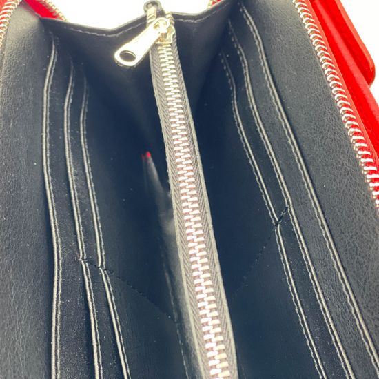 Кошелек-сумка Renato Angi красный кожаный - фото 5, 