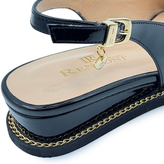 Босоножки ilasio Renzoni черные лакированная кожа - фото 7, H6590 IR NERO