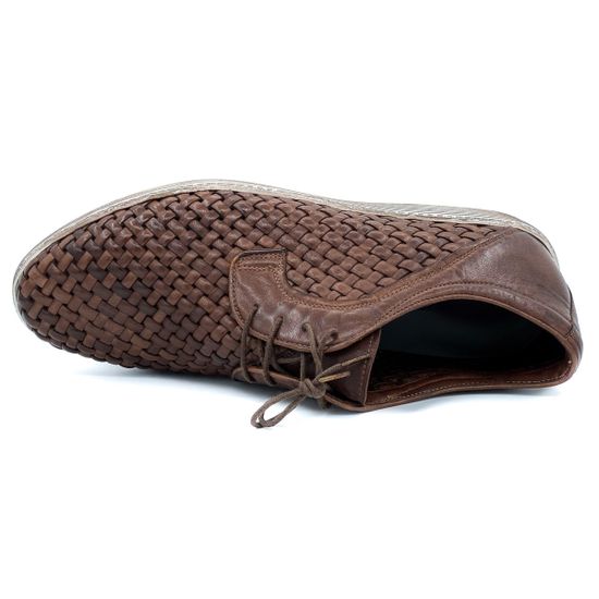 Ботинки Giampieronicola коричневые плетеные - фото 5, 