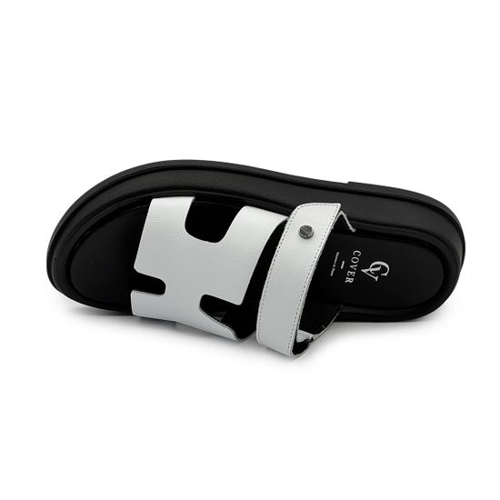 Сабо женские CV COVER белые кожаные - фото 5, 1623-2 COV BIANCO