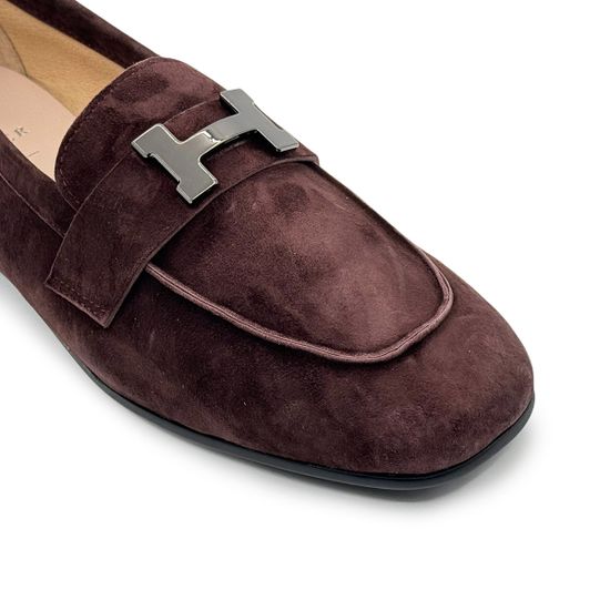 Лоферы женские CVCOVER темно-бордовые замшевые - фото 6, 9809-05 COV BORDO