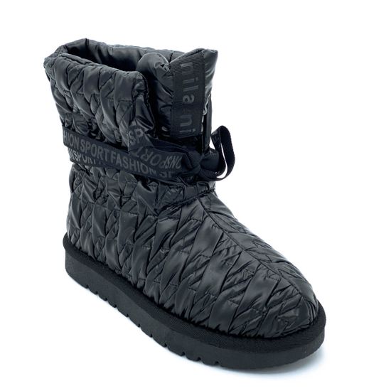 Ботинки Nila&amp;Nila черные текстиль МЕХ - фото 2, 