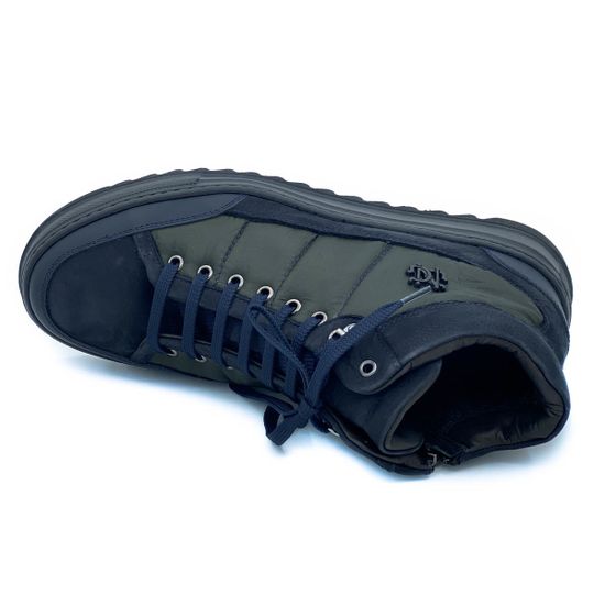 Ботинки Giampieronicola сине-зеленые Байка комбинация нубука и текстиля - фото 5, 