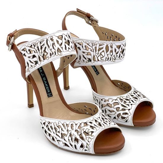 Босоножки Norma J. Baker кожаные белые - фото 7, 7590E5A NJ