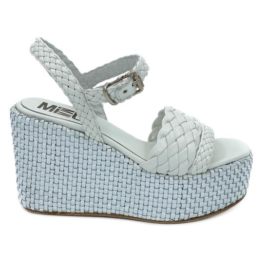 Босоножки Mimmu белые кожаные - фото 1, FGODIVA-5 MIM BIANCO