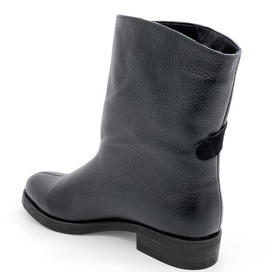 Ботинки Cover черные кожаные МЕХ - фото 3, 5909-2 COV