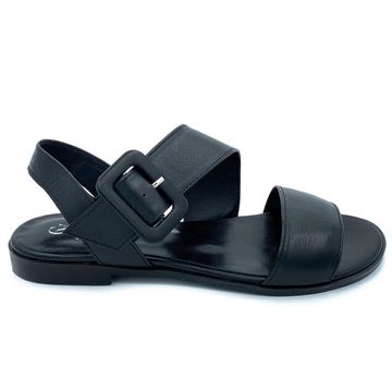 Босоножки Cover черные кожаные - фото 1, 1334-1 COV