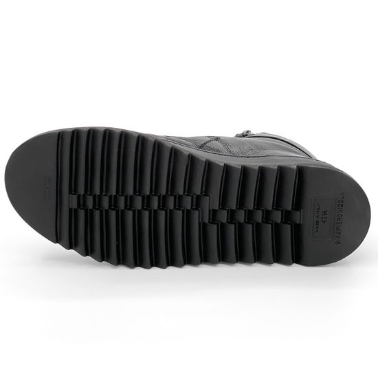 Ботинки Giampieronicola черные кожаные МЕХ - фото 4, 