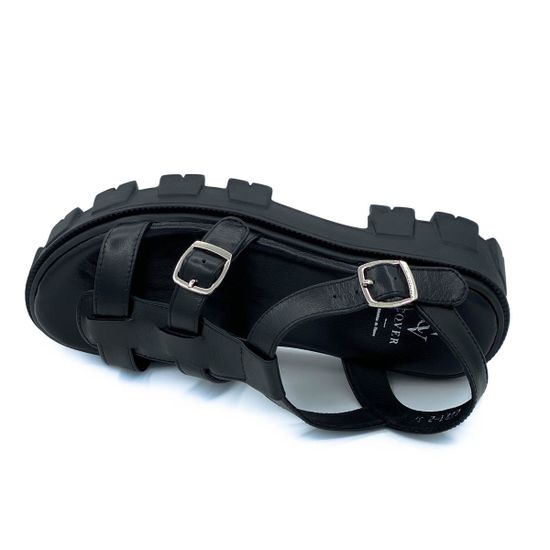 Босоножки Cover черные кожаные - фото 5, 2591-2 COV