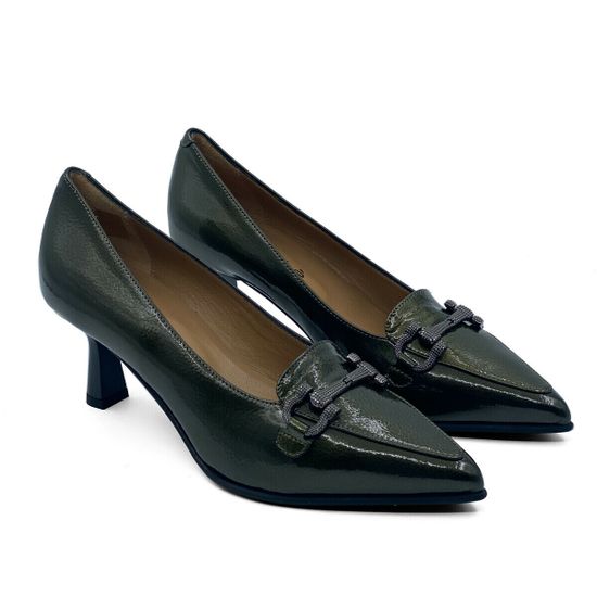 Туфли MOTCLE наплак зеленый(сталь) с пряжкой - фото 8, MOT2416 MOT FANGO