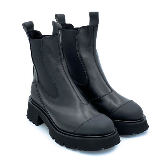 Ботинки Tiffi черные кожаные Байка - фото 8, 