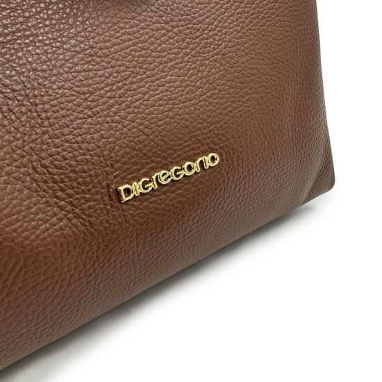 Сумка Di Gregorio коричневая кожаная - фото 5,