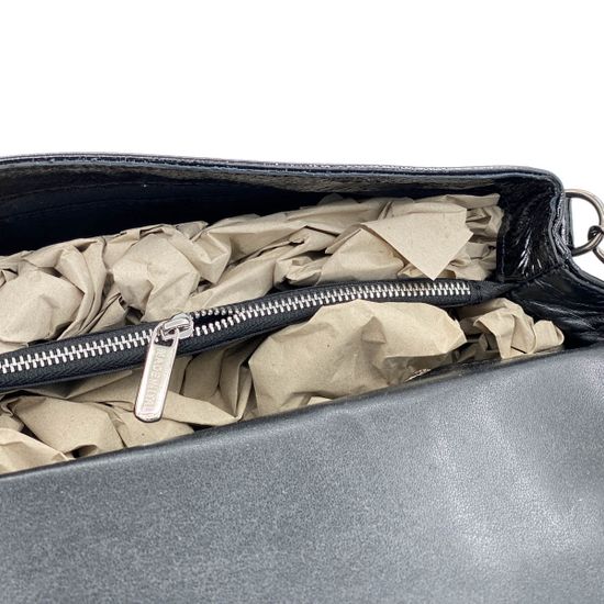 Сумочка Marina Creazioni черная комбинация замши и наплака - фото 5, 