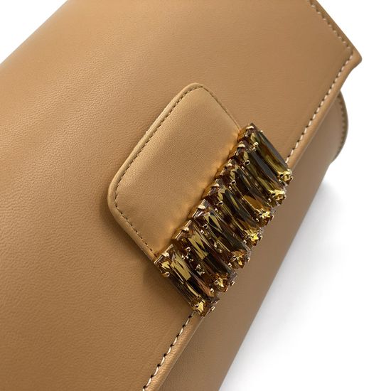 Клатч Tiffi кожаный бежевый LEGNO - фото 4, 