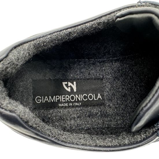 Кроссовки GIAMPIERONICOLA синие кожа/текстиль на шерстяной подкладке - фото 7, Y338155B GPN
