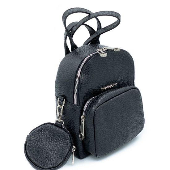 Рюкзак Di Gregorio черный кожаный - фото 2, 