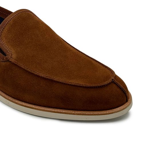 Слипоны Giampieronicola коричневые замшевые - фото 6, B40282C GPN MORO