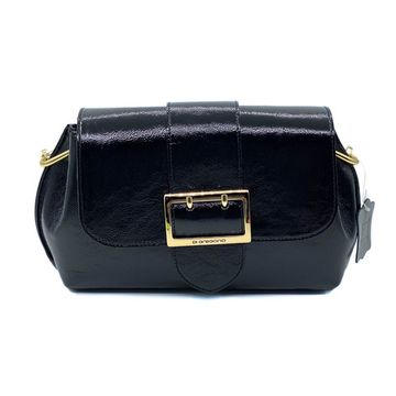 Сумка Di Gregorio черная из лакированной кожи - фото 1, 8745 DG NAPLAK