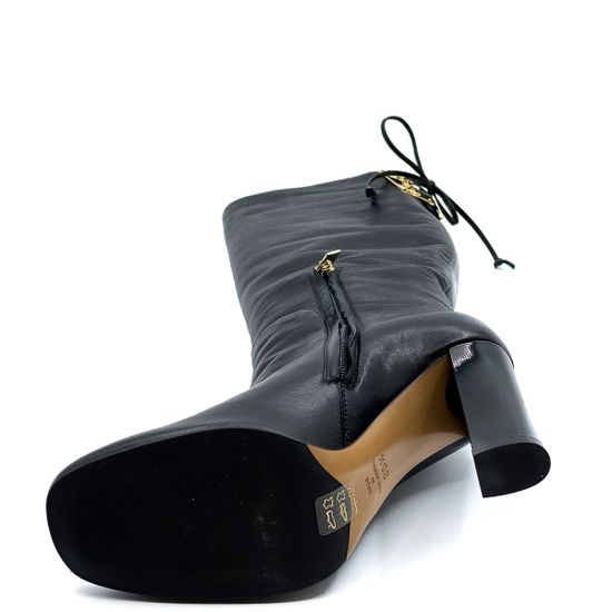 Сапоги Ninalilou черные кожаные демисезонные - фото 4, 222733 NL