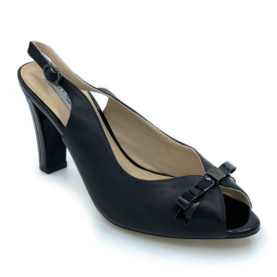 Босоножки Cover черные кожаные - фото 2, 