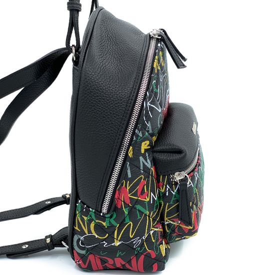 Рюкзак Marina Creazioni черный мультиколор кожаный - фото 4, 