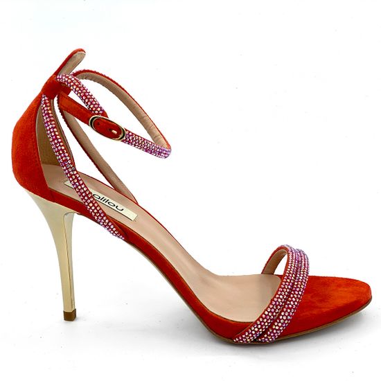 Босоножки Nina Lilou замшевые красные - фото 1, 