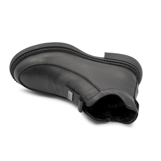 Ботинки Lab Milano черные кожаные на меху - фото 5, 148LAB1608 LAB NAPPA