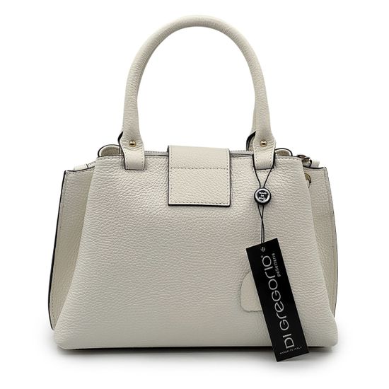 Сумка Di Gregorio белая кожаная - фото 3, 6002 DG BIANCO