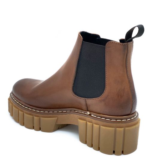 Ботинки Mimmu коричневые кожаные демисезонные - фото 3, E502E1 MIM RIND