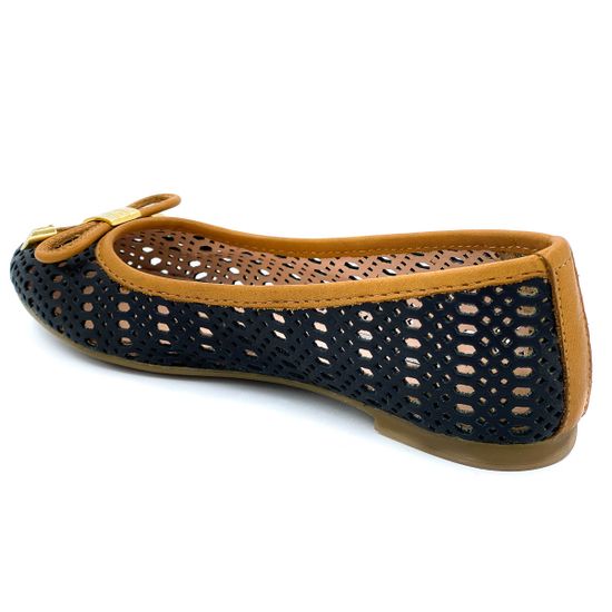 Балетки Renzi перфорированная кожа черные - фото 3, 