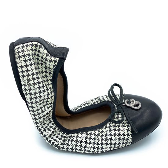 Балетки Giada Gabrielli черно-белые кожаные - фото 1, 