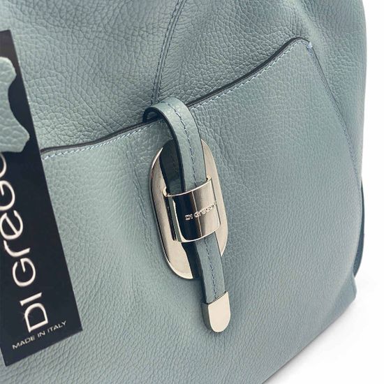 Сумка Di Gregorio синяя кожаная - фото 4, 