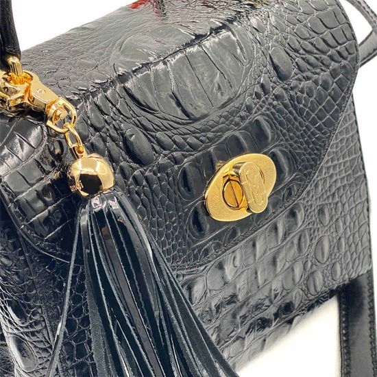 Сумка Marino Orlandi черная кожаная - фото 4, 