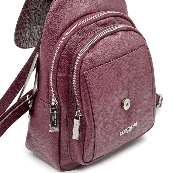 Сумка-рюкзак Renato Angi бордовая кожаная - фото 6, 3360401 RA BORDO