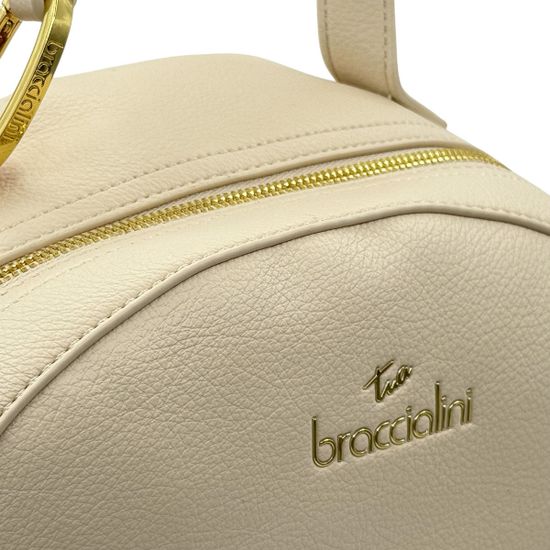 Рюкзак Braccialini бежевый кожаный - фото 5, B18524 BRA BEIGE