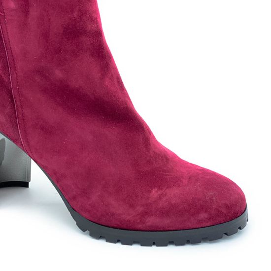 Ботильоны DiGiada бордовые замшевые МЕХ - фото 5, 1424 GIA BORDO