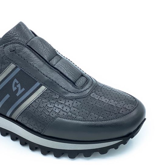 Кроссовки Giampieronicola черные кожаные - фото 6, 