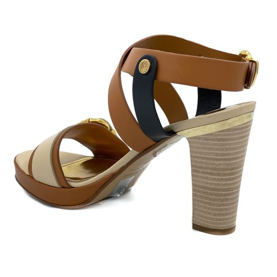 Босоножки Loretta Pettinari бежево-коричневые кожаные - фото 3, 